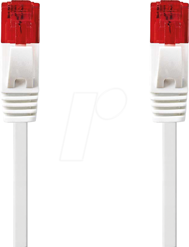 N CCGP85215WT30 - Patchkabel, Cat.6, U/UTP, flach, 3 m, weiß