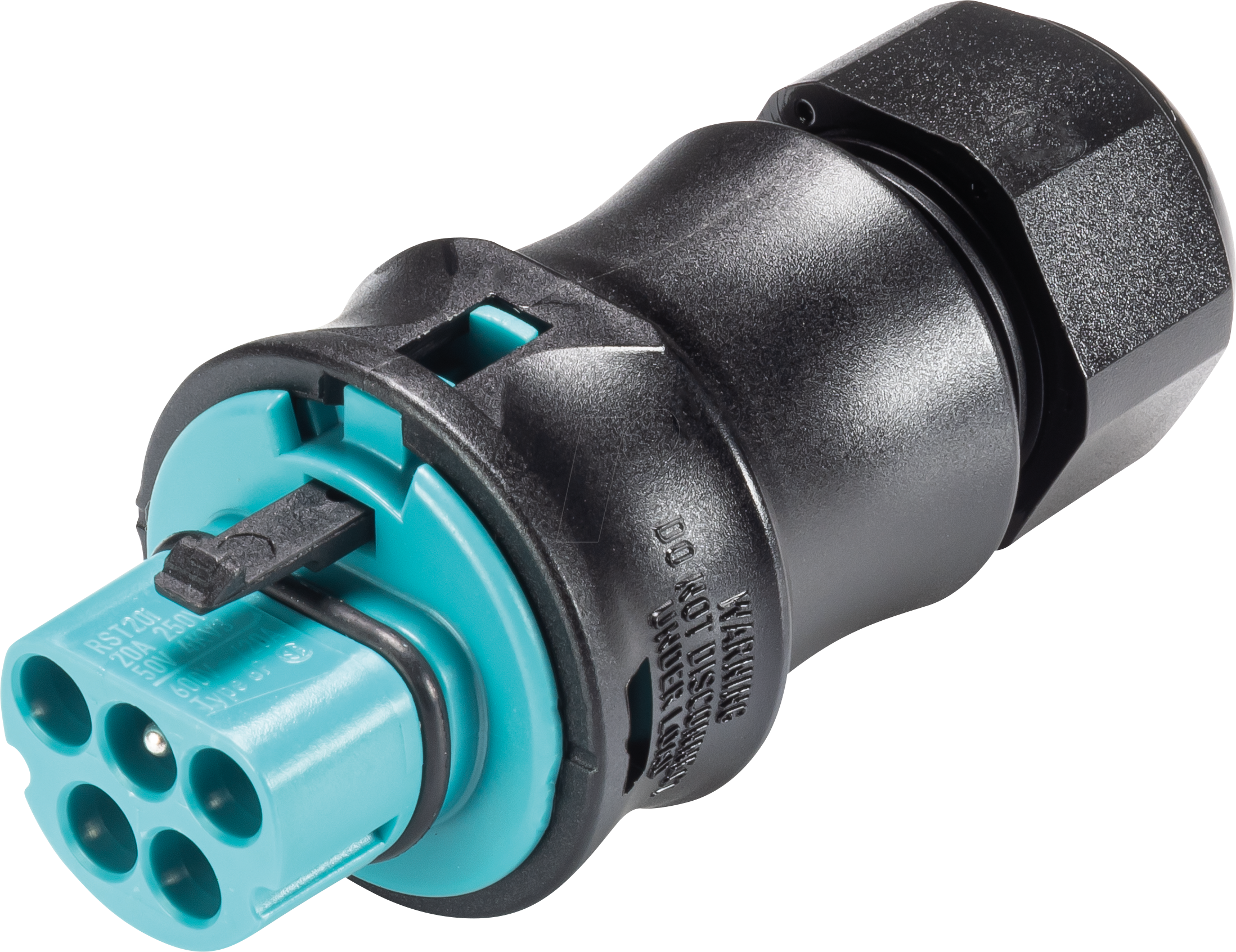 RST20I5 KS2 TB - Steckverbinder RST Classic 20i5, Stecker türkisblau