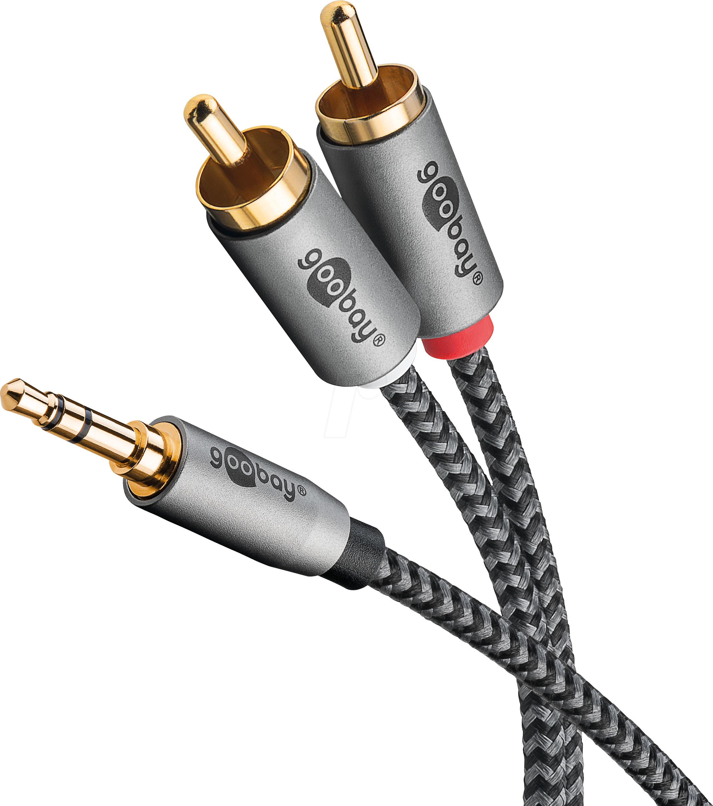GOOBAY 65289 - Audio Kabel, 3,5 mm Stereo Klinken zu 2x Cinch, 3,0 m