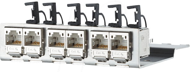 BTR 130B11P2-E - CAT.6A modul 6 Port 180° 1HE