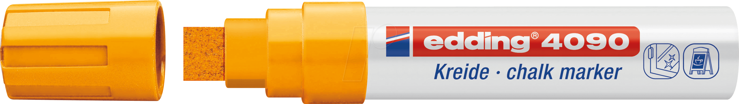 EDDING 4090NOR - Kreidemarker, 4 mm - 15 mm, neonorange