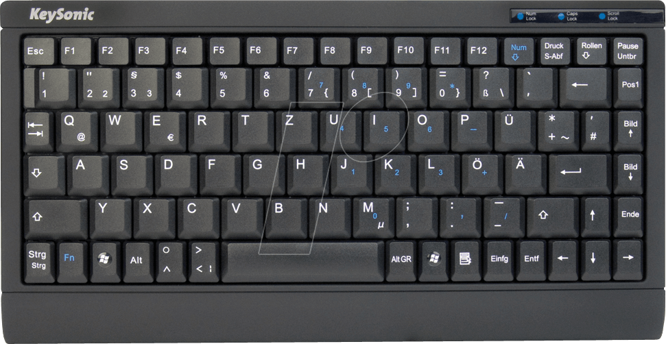 KEYSONIC ACK595P - Tastatur, PS/2+USB, schwarz