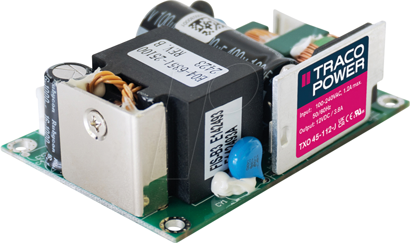 TXO 45-148-J - Schaltnetzteil, Open-Frame, 45 W, 85 - 264 VAC, 48 VDC, 0,9 A