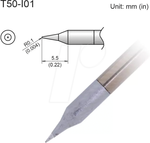 HAK T50-I01 - Aktiv-Lötspitze T50-I01, 0,1 mm, konisch