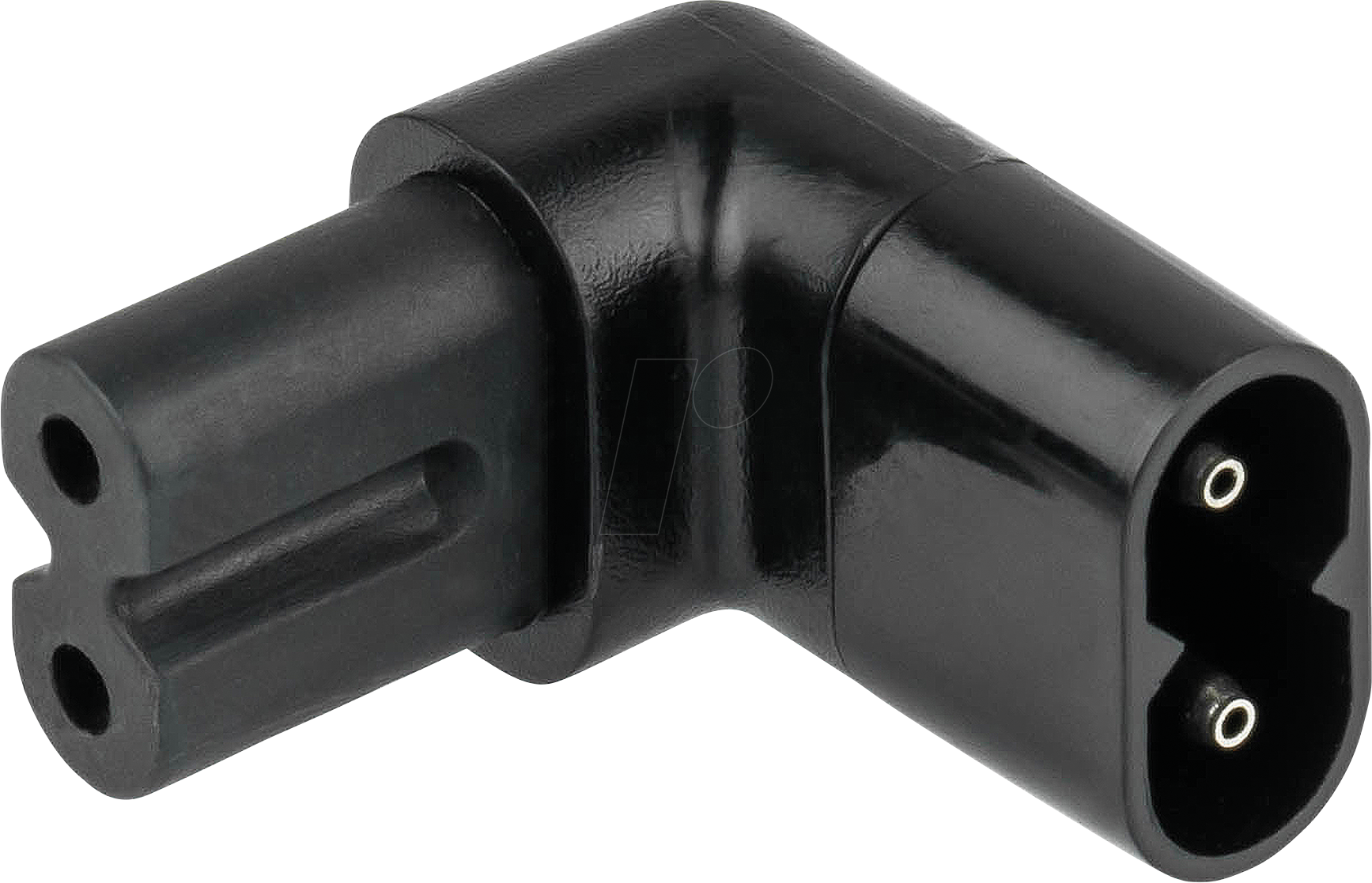 KM SKA-0873S - Netzadapter, C8 auf C7, abgewinkelt, schwarz