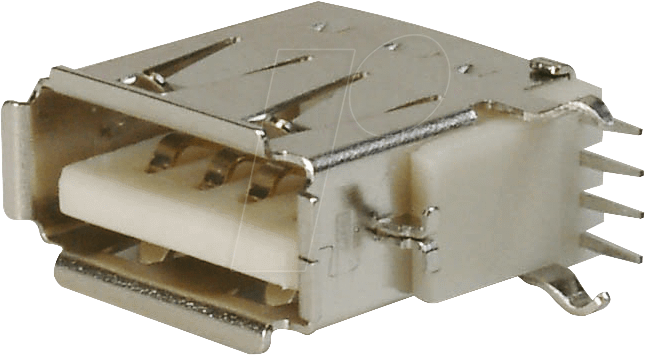 USB AW-VK - USB-Einbaubuchse, Serie A, gew., Printmontage