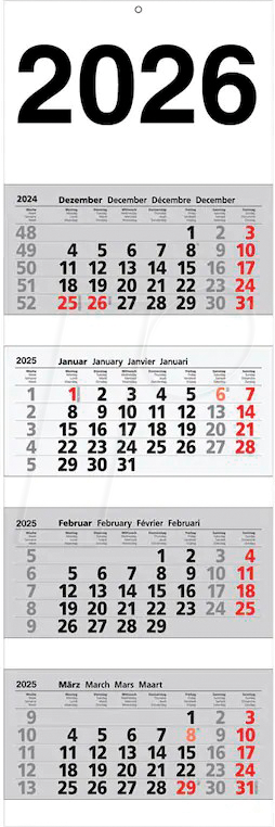 4MO-WKAL 26 - 4-Monats-Wandkalender 2026