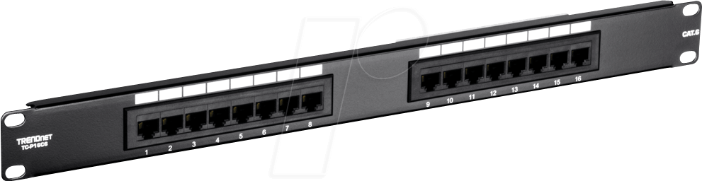 TRN TC-P16C6 - Patchpanel, 16-Port, Cat.6, 1 HE