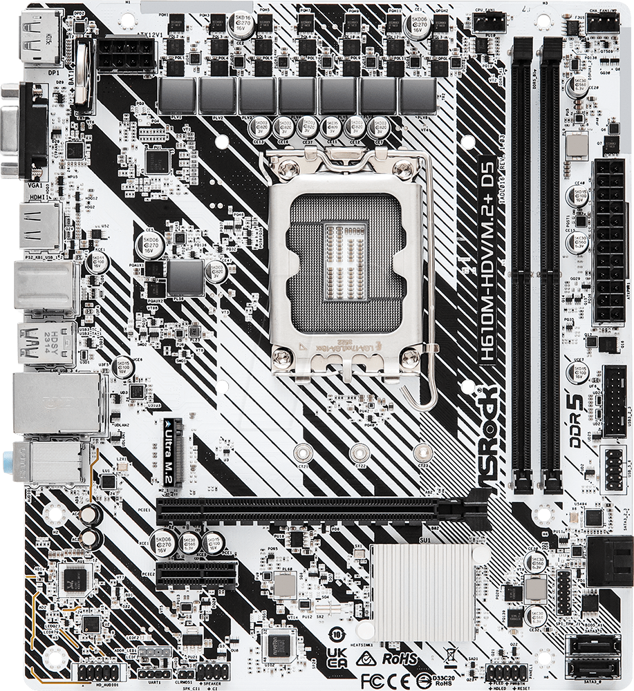 ASR 90MXBTU0 - ASROCK H610M-HDV/M.2 D5 GEN5 (1700)