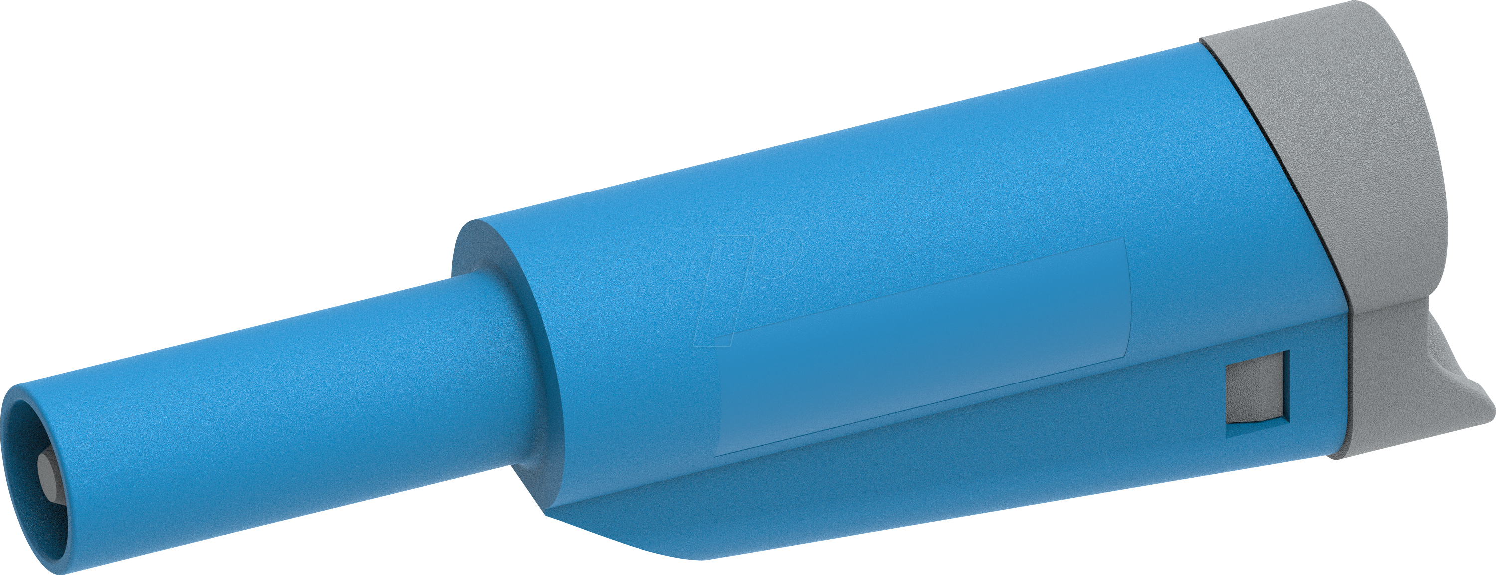 PJP 1076-BL - DIY Bananenstecker, 4 mm, stapelbar, blau