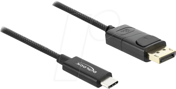 DELOCK 81702 - Adapterkabel USB-C > DP, 4K@60Hz mit Geflechtmantel, 2 m