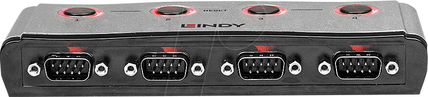 LINDY 42858 - USB 1.1 Konverter, B Buchse auf 4x RS232