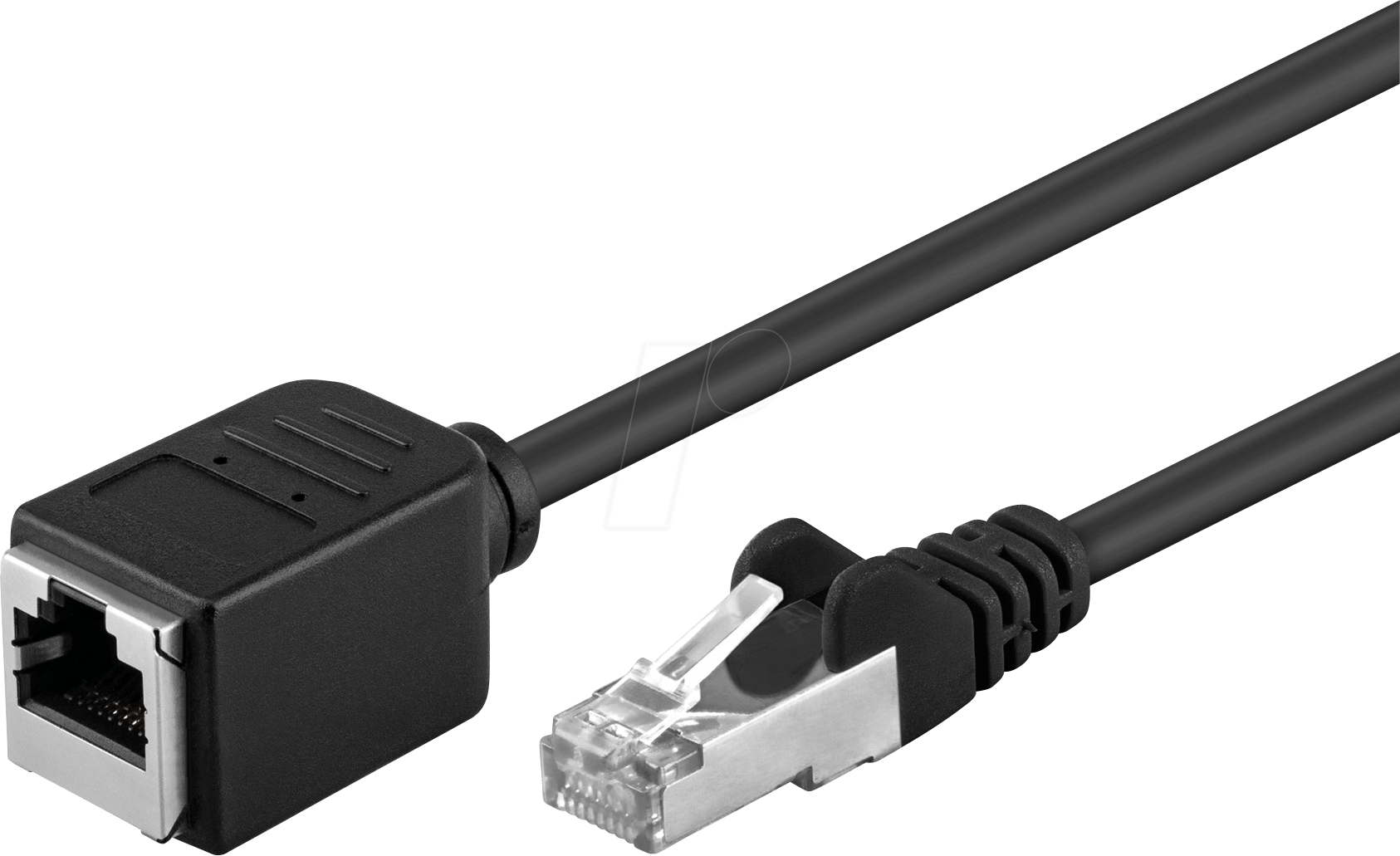 GOOBAY 91886 - 1 m Cat.5e-Verlängerung, schwarz, RJ45
