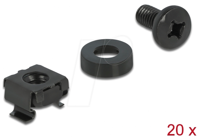 Thumbnail - DELOCK 66548 - Befestigungsset für Netzwerkschrank 20 Stück schwarz