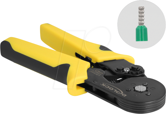 DELOCK 90561 - Zange zum Crimpen von Aderendhülsen selbsteinstellend - Sechskan