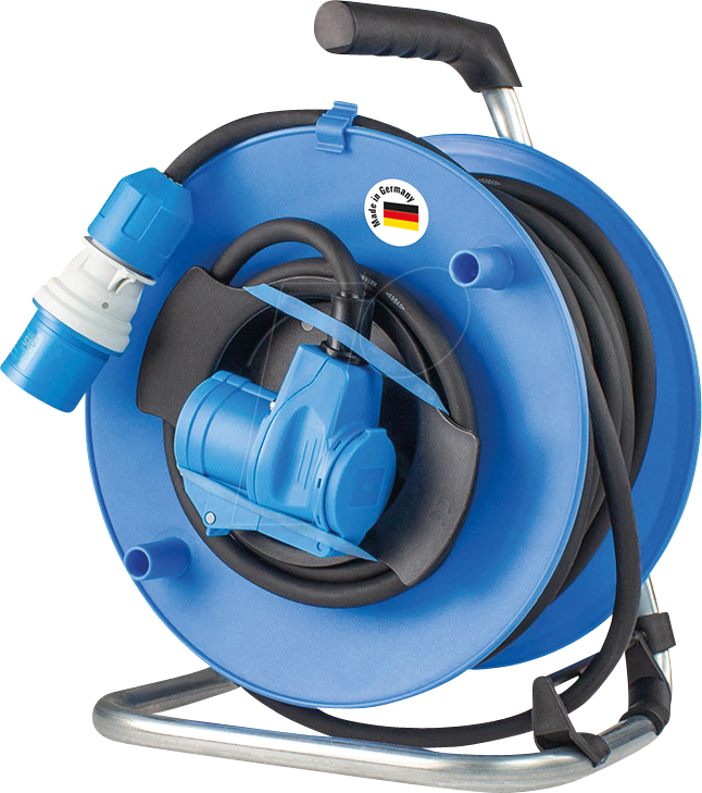 AS-SCHWABE 12274 - Camping Gerätetrommel mit Winkelkupplung und powerlight, 25 m