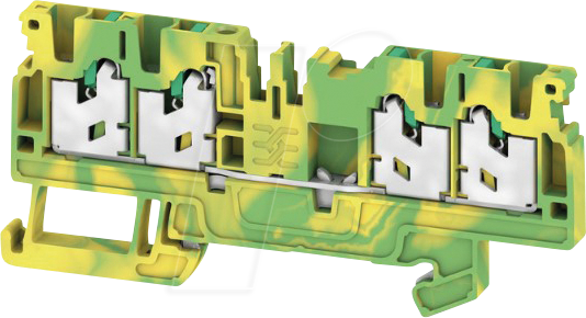 S4C 2.5 PE - Durchgangsklemme SNAP-IN, S-Reihe - grün/gelb