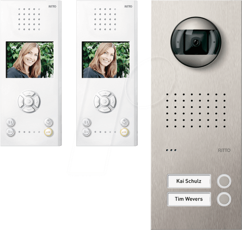 RITTO RGE1819625 - Video-Türsprechanlagen Set ACERO, 2 Familienhaus