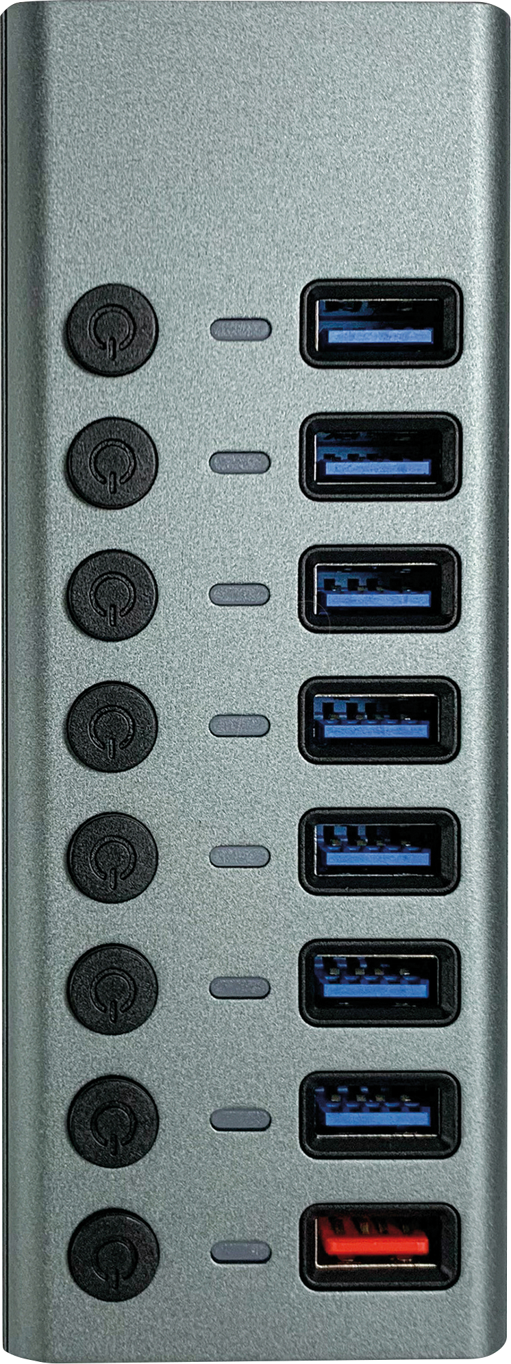 Thumbnail - MATR CH 11 L - USB 3.0 8-Port Hub, 7x Daten, 1x Strom, Aluminium