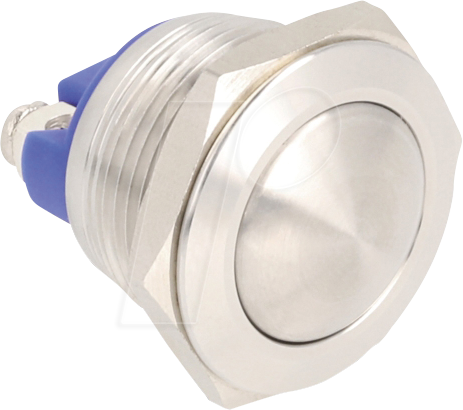 Thumbnail - DELOCK 22041 - Drucktaster zum Einbau 19 mm 2 x Schraubklemme Taster gewölbt