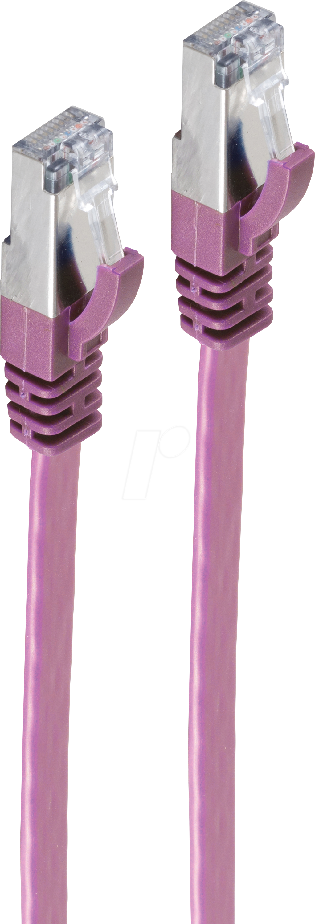 Thumbnail - SHVP 75517-SLV - 7,5 m Patchk.-Flach U/FTP Cat.7-Rohkabel violett