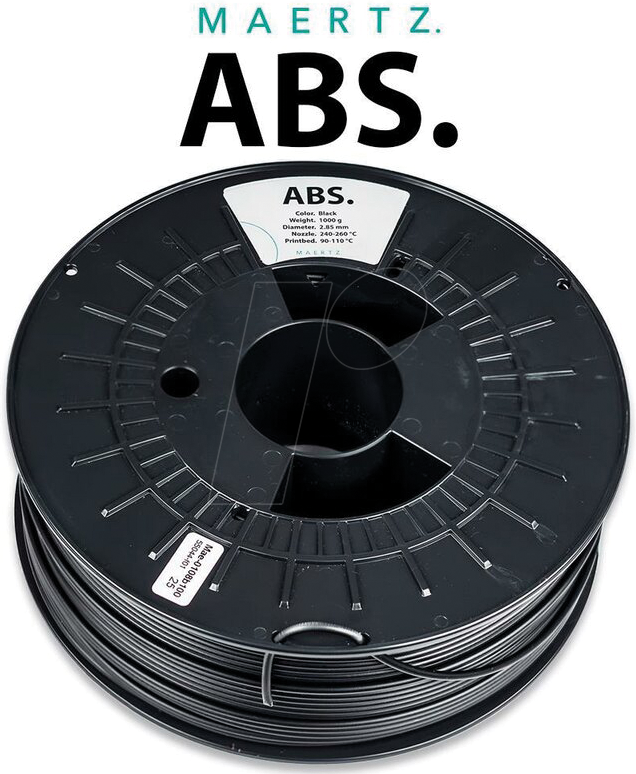PMMA-1010-007 - Filament, ABS Schwarz 2,85 mm, 1 kg