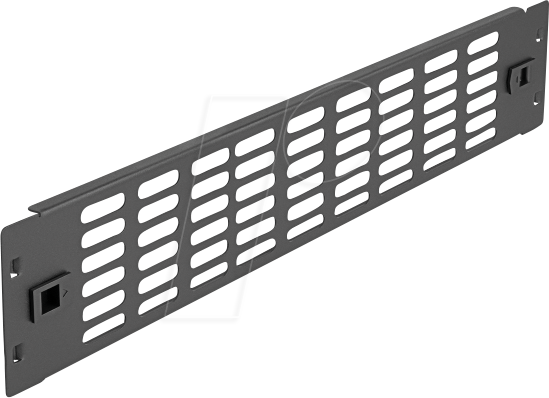 DELOCK 66987 - 19'' Panel, Lüftungsschlitze, 2 HE, schwarz