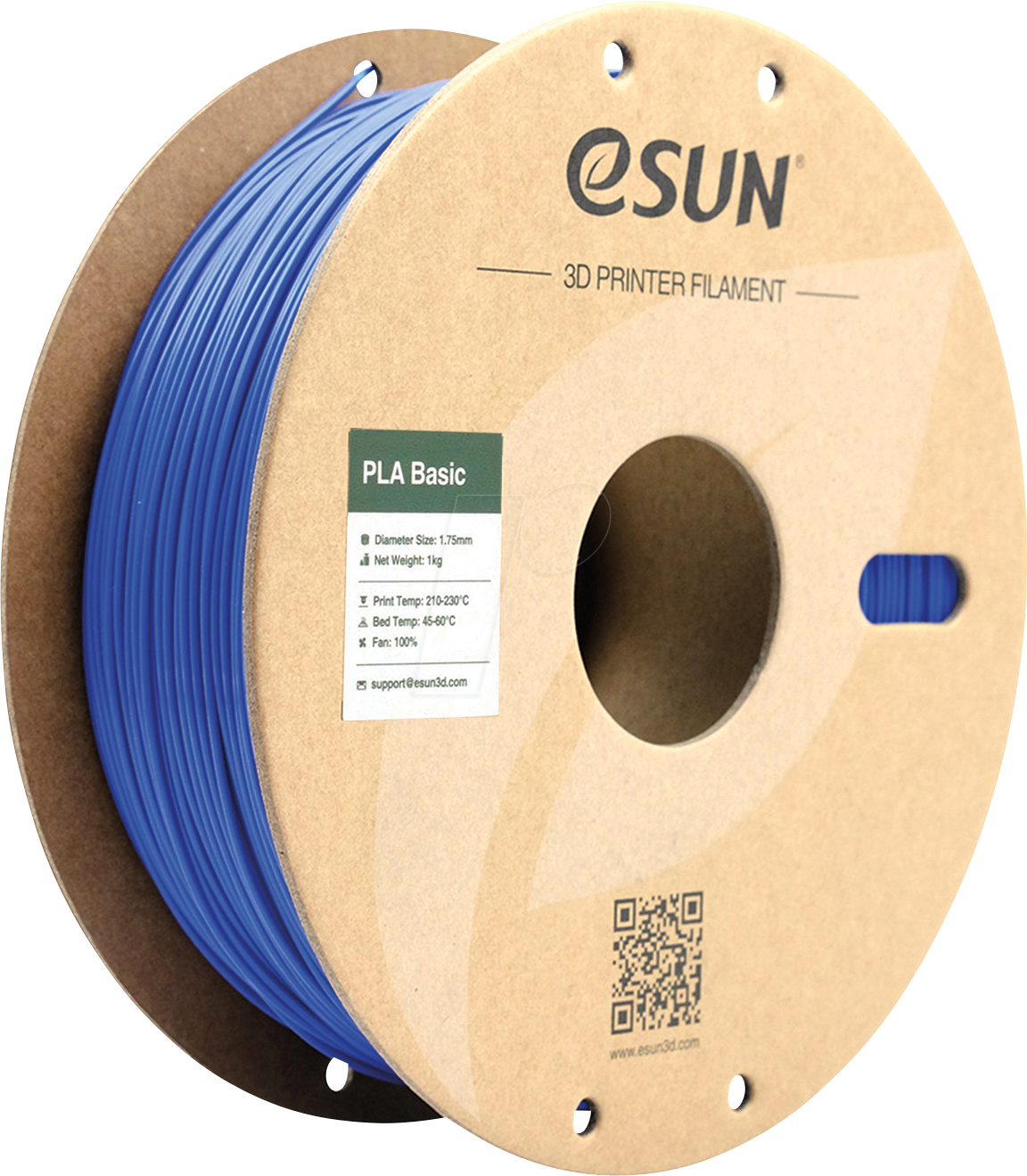 ESUN 72210974 - Filament, PLA-Basic, 1,75 mm, blau, 1 kg