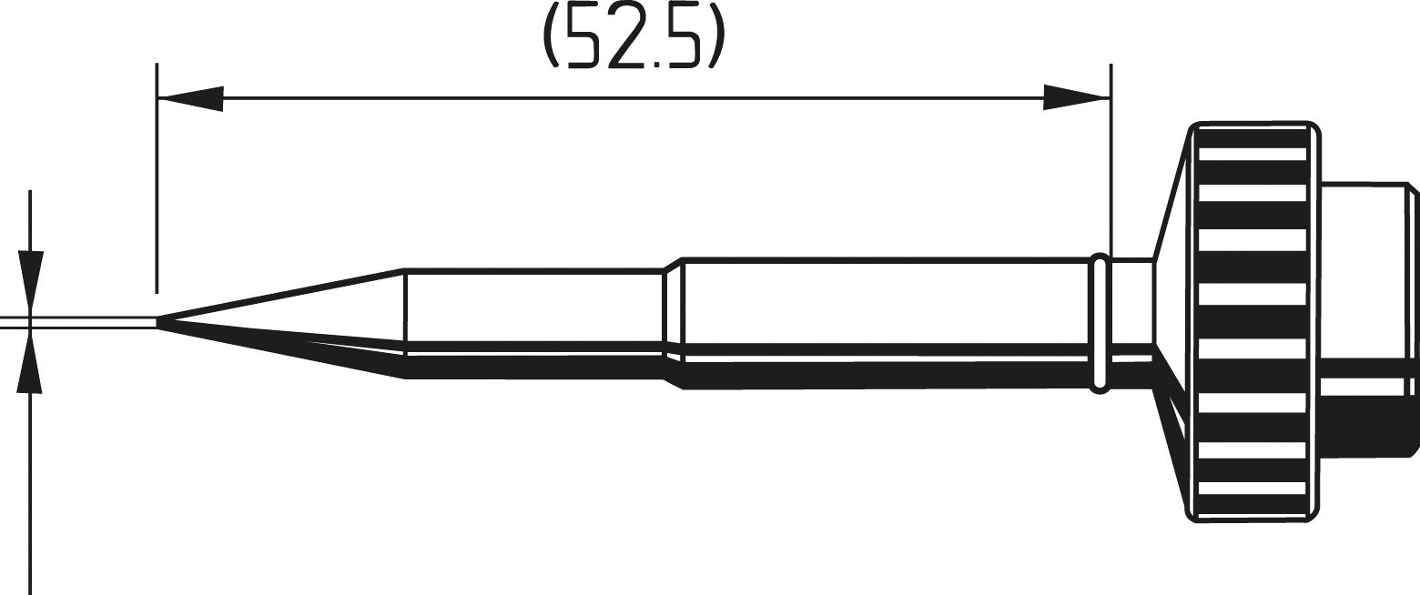 612 SD - Lötspitze 0612SDLF, 0,4 mm, bleistiftförmig, gerade