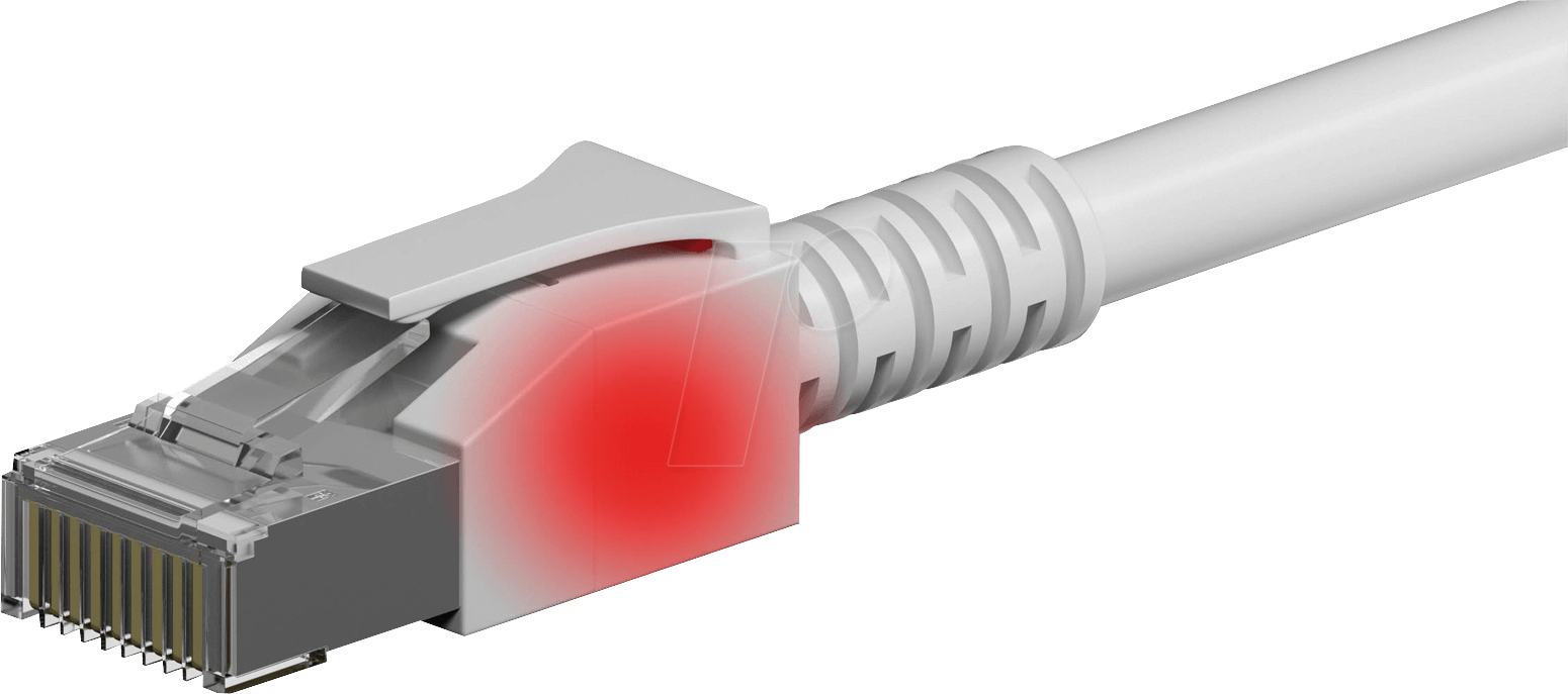 PK-C6A 1 GR LED - Cat.6a, MMC LED Patchkabel, grau, 1 m , S/FTP