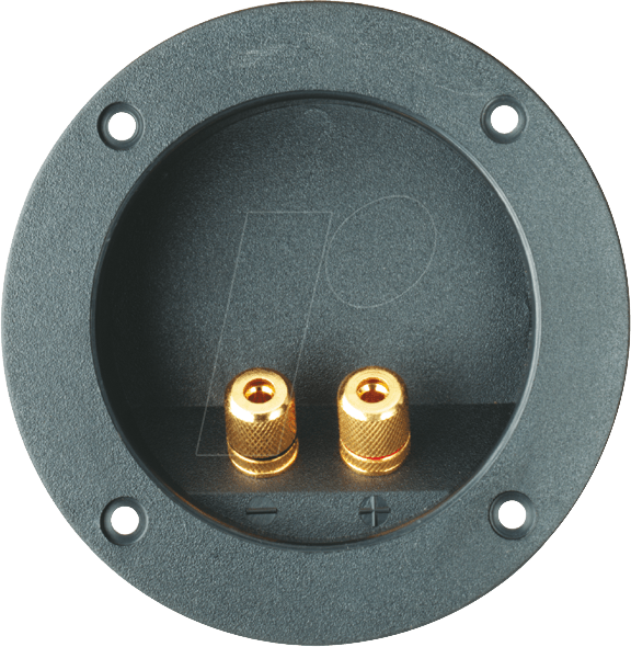 LT 02RU - Lautsprecher-Terminal, versenkte Ausführung, rund, 2-pol