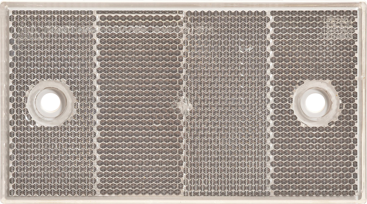 ANHGR 1257001 - Anhänger - Reflektor, eckig, mit Bohrung, weiß