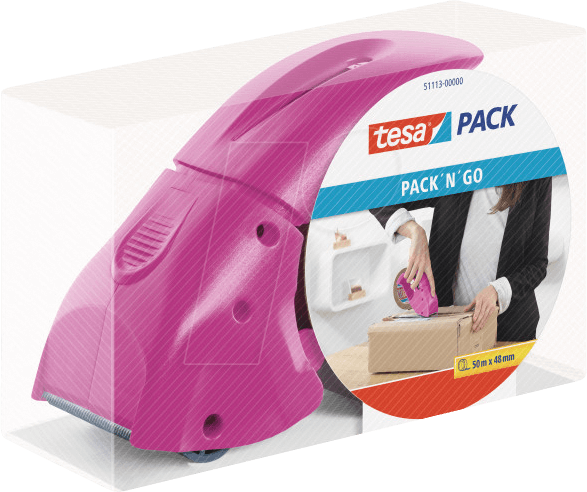 TESA 51113 - tesapack® Abroller pack´n´go, pink