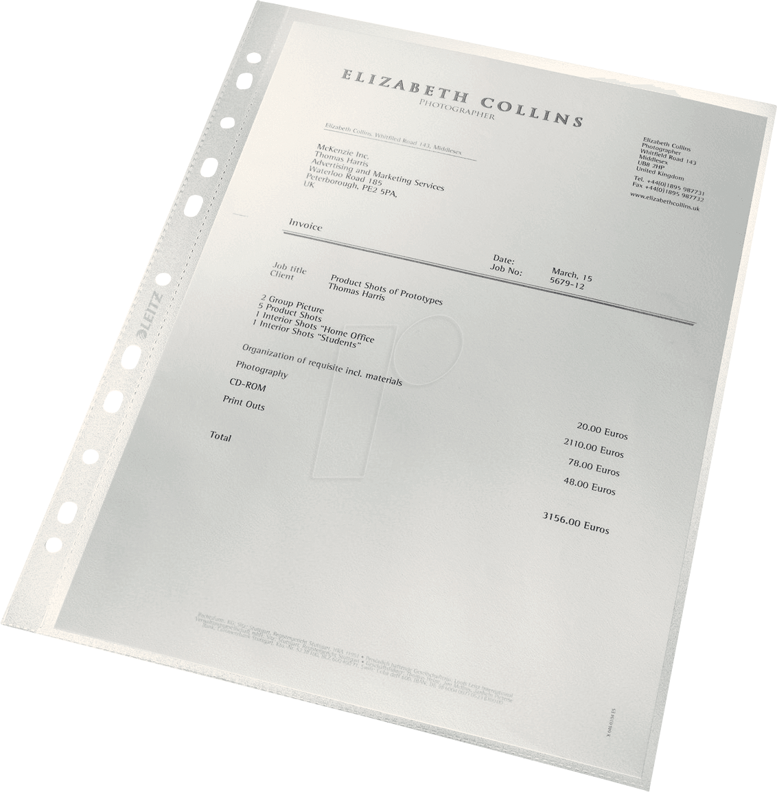 LEITZ 47913003 - Prospekthüllen, A4, Universal, Recycle, 25 Stück