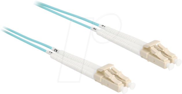 DELOCK 88082 - LWL Kabel LC Duplex Multimode OM3 winkelbar 5 m