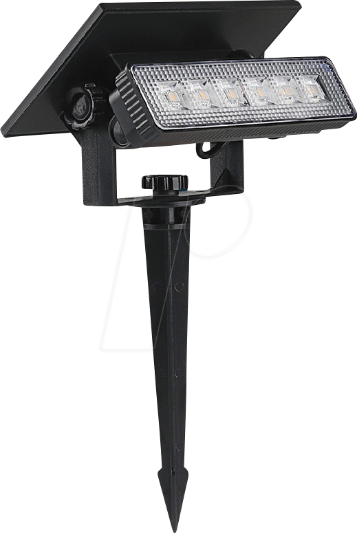 VT-23757 - LED-Solarleuchte, 0,9 W, 80 lm, 3000 K, IP65, schwarz