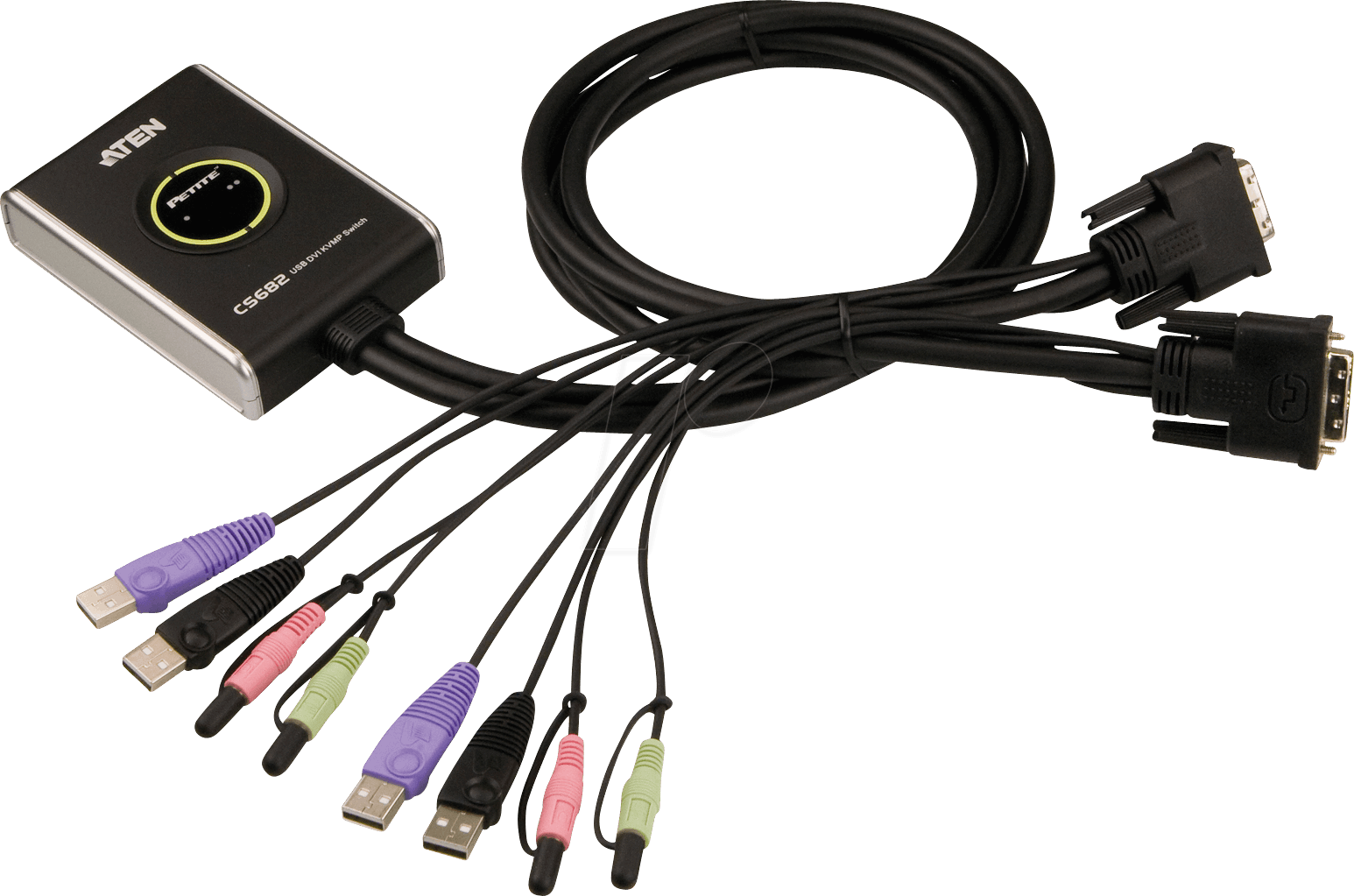 ATEN CS682 - 2-Port USB DVI KVM Switch mit Audio