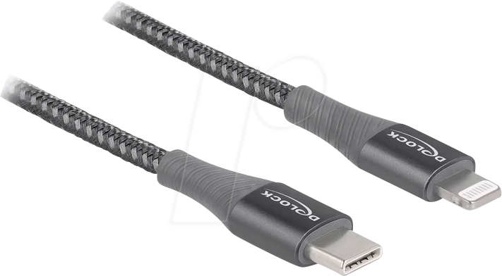 DELOCK 86631 - Sync- & Ladekabel USB-C > Lightning Mfi, 1 m, weiß