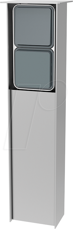 JEHOKA 40249045 - Edelstahl-Säule B 4.2, 1 Schalter, 1 Steckdosen