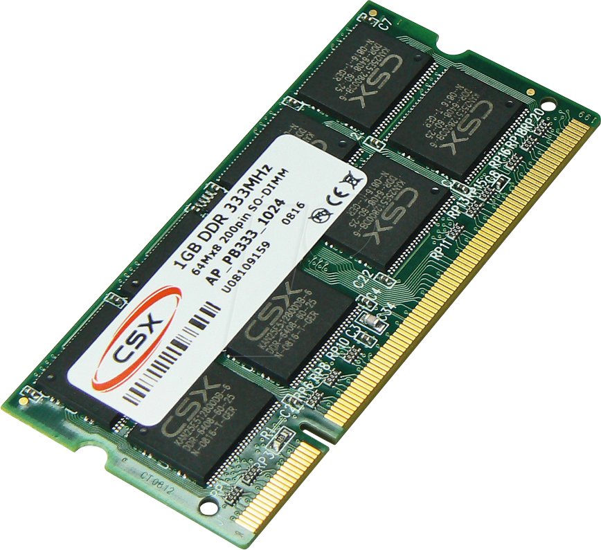 11CS0102-1002 - CSX 1GB DDR-266MHz SODIMM