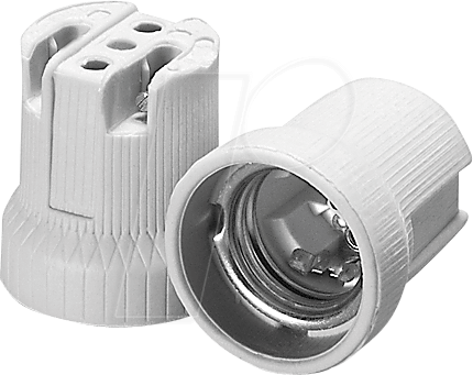 HGM 3230423 - Lampenfassung E27, Porzellan, weiß