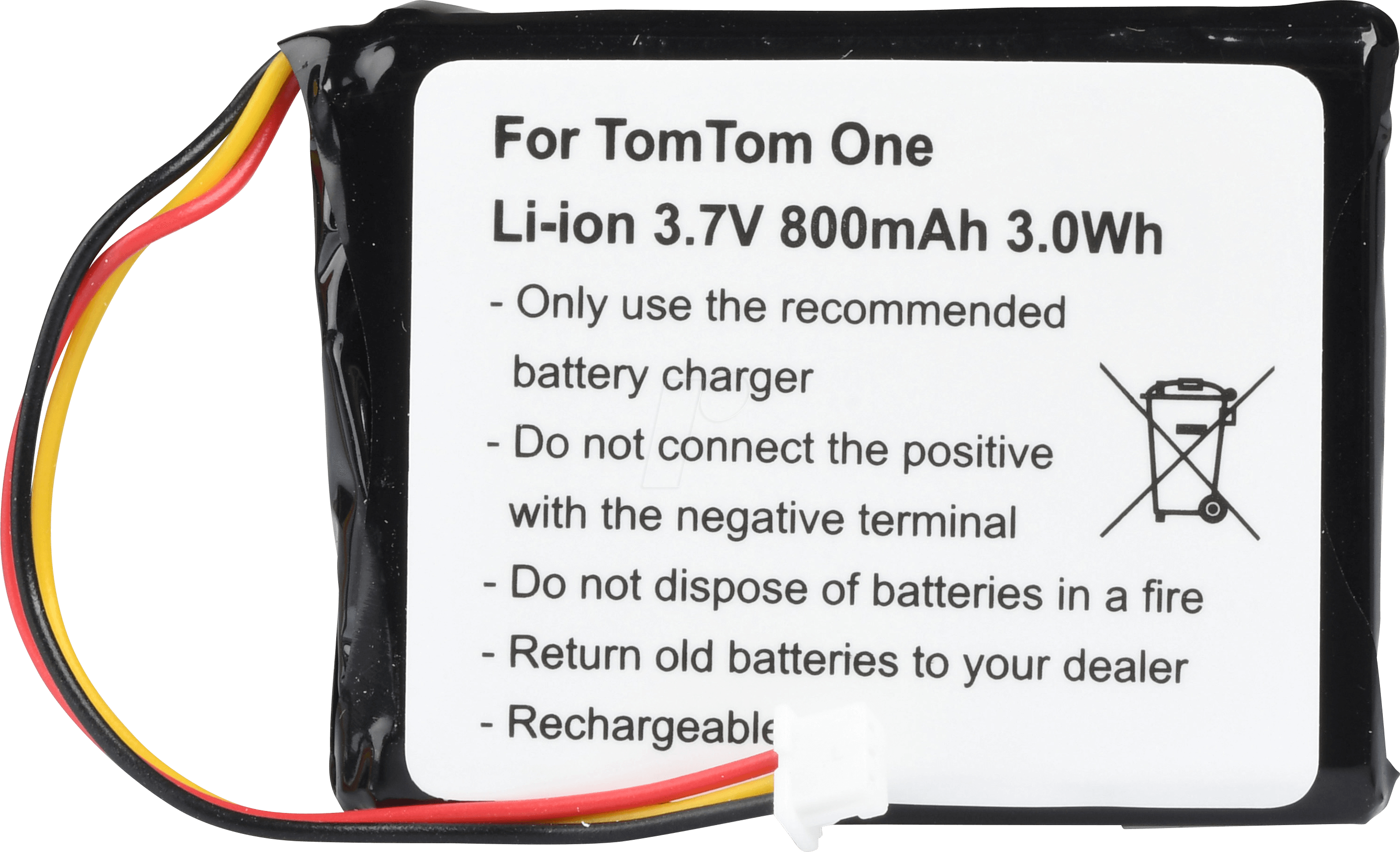 AKKU GPS TT6 - Navigationsgeräteakku, TomTom One, Li-Ion, 800 mAh