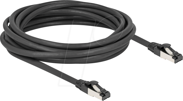 DELOCK 80574 - Cat.8.1 Patchkabel, S/FTP, 5 m, schwarz