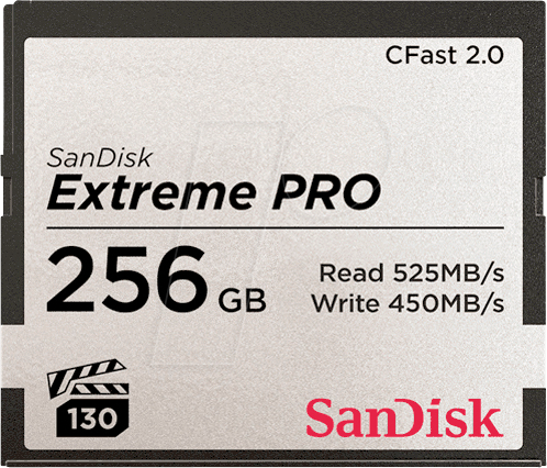 SDCFSP-256G-G46D - CFast-Speicherkarte 256GB, Extreme Pro, 2.0 VPG130