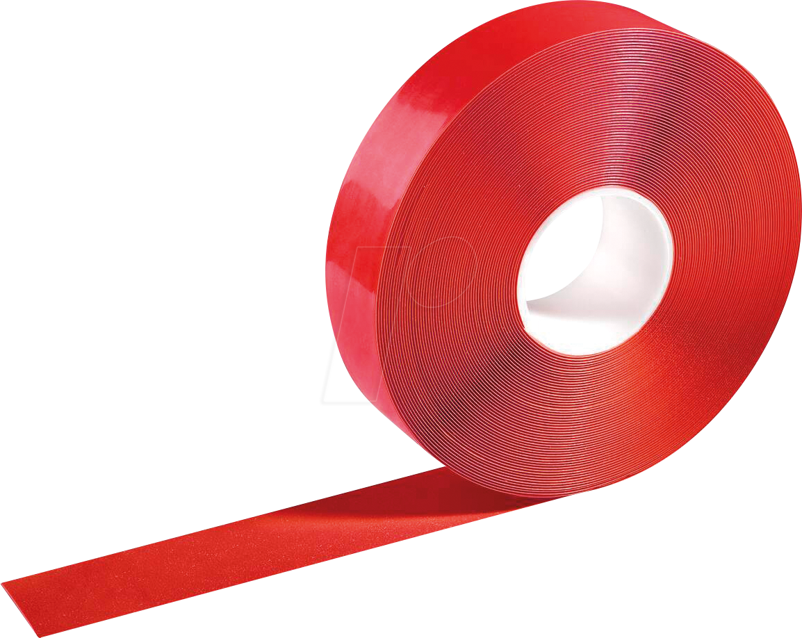 DURABLE 172503 - Bodenmarkierungsband, rot, 1,2 mm dick, 50 mm x 30 m