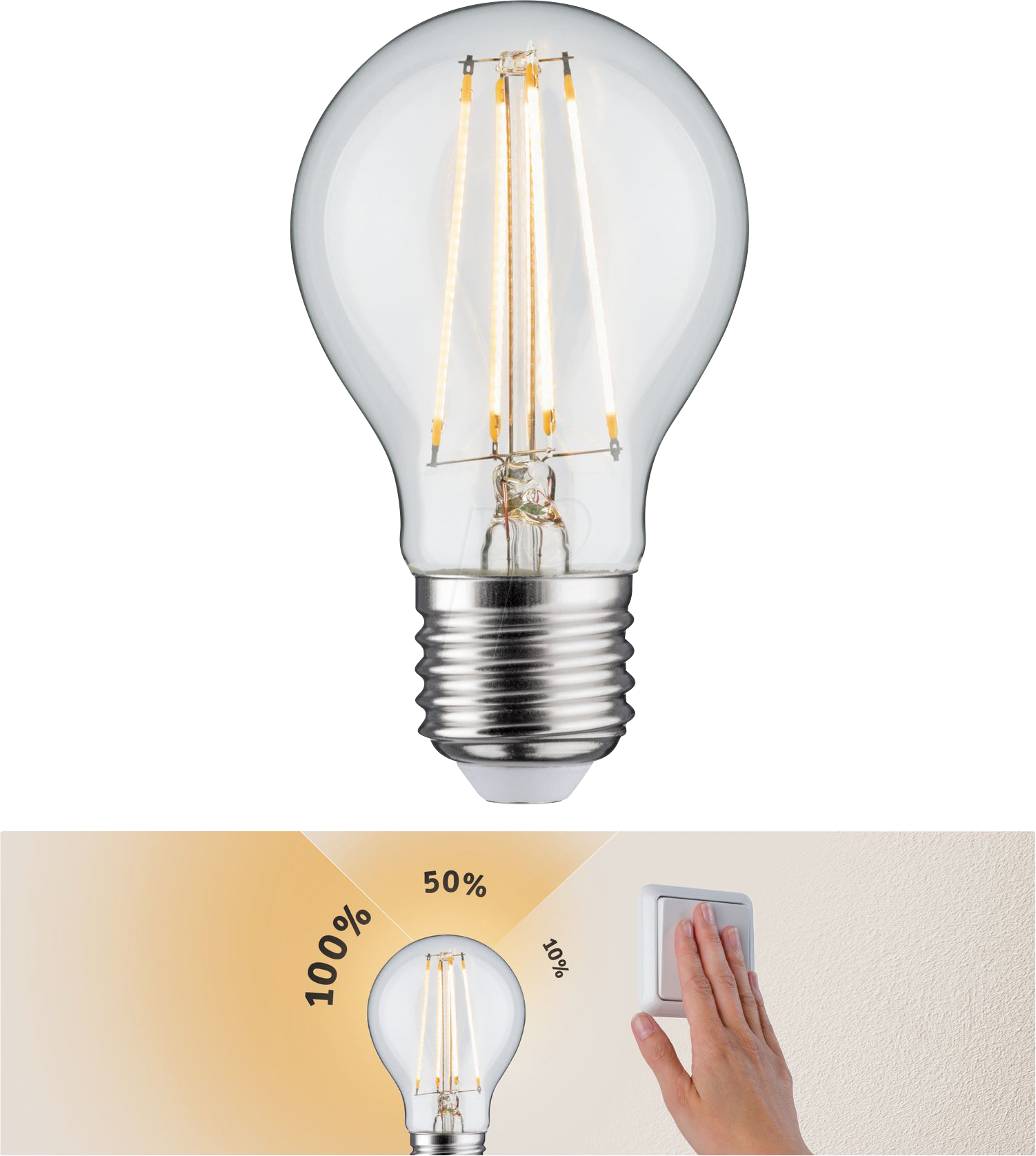 Thumbnail - PLM 28571 - LED-Lampe E27, 8 W, 806 lm, 2700 K, dimmbar