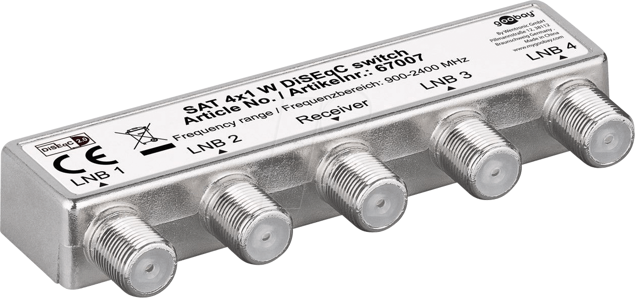 GOOBAY 67007 - DiSEqC 2.0 Umschalter 4x1