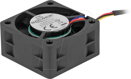 DELOCK 67299 - Axiallüfter, 24 V DC, 40 x 40 x 20 mm, schwarz