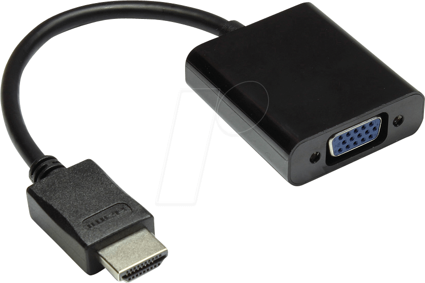 GC HDMI-AD21 - HDMI Adapter, HDMI Stecker auf VGA Buchse