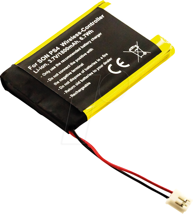 AKKU 31258 - Konsolenakku für PlayStation 4 Controller, Li-Ion, 1800 mAh